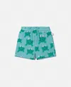Stella Mccartney Frog Print Shorts In Green