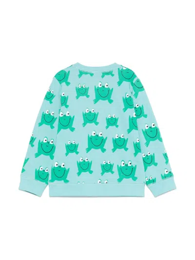 Stella Mccartney Kids' Frog-print Sweatshirt In Blue