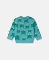 Stella Mccartney Frog Print Sweatshirt In Green