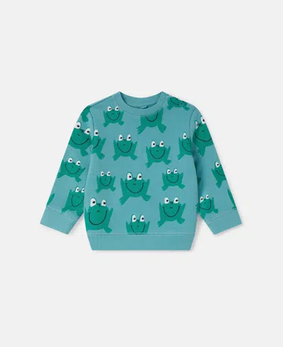 Stella Mccartney Frog Print Sweatshirt In Green