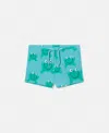 Stella Mccartney Frog Print Swim Shorts In Green