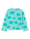 Stella Mccartney Frog-print Swim Top In 蓝色