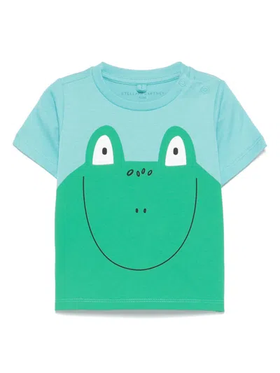 Stella Mccartney Babies' Frog-print T-shirt In Blue