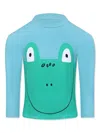 Stella Mccartney Green Anti Uv T-shirt For Boy With Frog In Blue