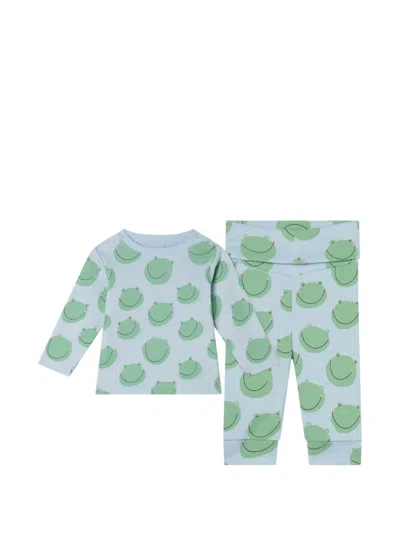 Stella Mccartney Babies' Frog-print Tracksuit In Blue