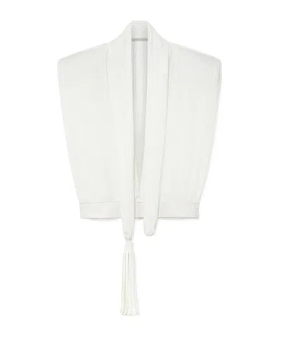 Stella Mccartney Front Tassel Loose Top In White