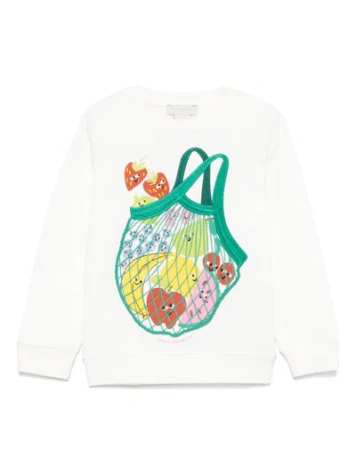 Stella Mccartney Kids' Fruit-print Sweatshirt In 白色