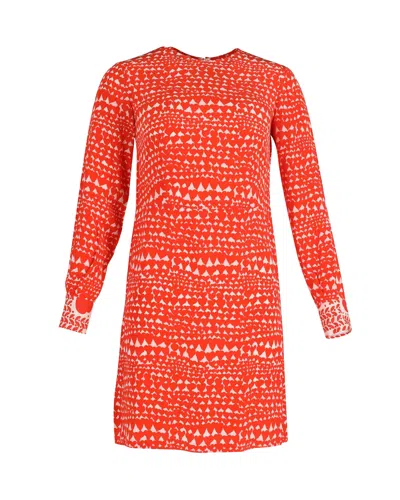 Stella Mccartney Gabel Heart Print Dress In Red Silk