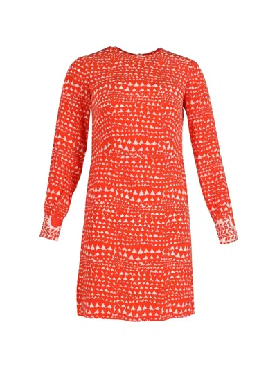 Pre-owned Stella Mccartney Gabel Heart-print Mini Dress In Red