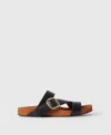 Stella Mccartney Gaia Backless Buckle Sandals In Black
