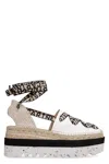 Stella Mccartney Gaia Canvas Espadrilles In White