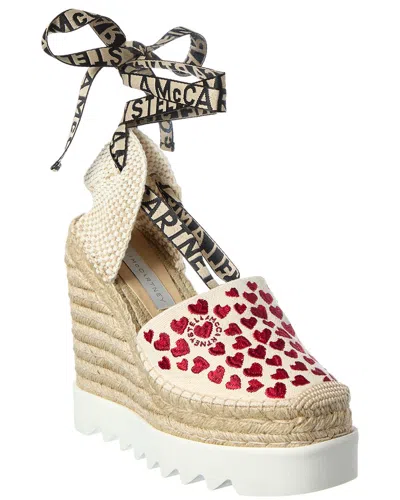 STELLA MCCARTNEY GAIA CANVAS WEDGE SANDAL