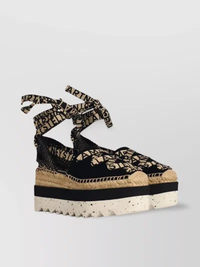 STELLA MCCARTNEY 'GAIA' ESPADRILLE STYLE PLATFORM SANDALS