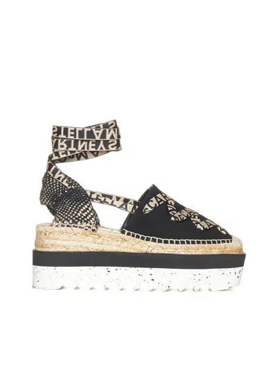 Stella Mccartney Stella Mc Cartney Gaia Wedge Espadrillas In Black