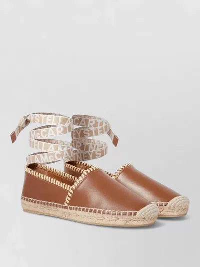 Stella Mccartney Gaia Espadrilles Whipstitched Eco Alter Mat In Brown