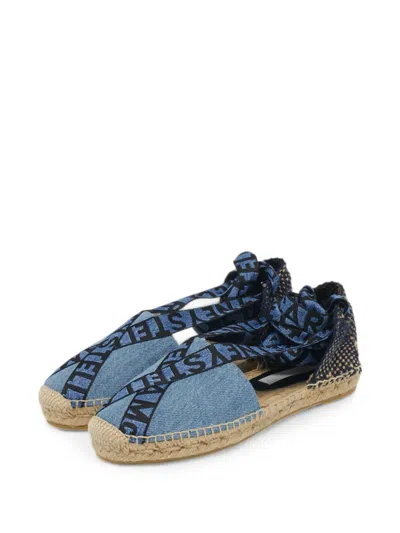 Pre-owned Stella Mccartney Gaia Flat Espadrilles In Blue