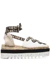 Stella Mccartney Canvas Wedge Espadrillas In White