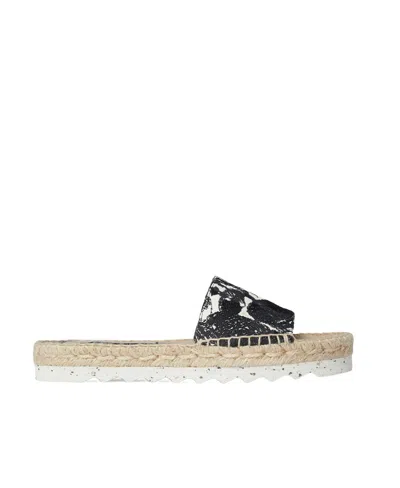 Stella Mccartney Gaia Moth Espadrille Slides In Nude