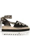 Stella Mccartney Stella Mc Cartney Gaia Wedge Espadrillas In Black