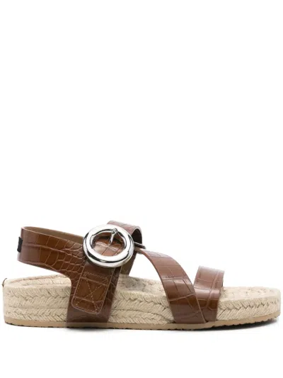 Stella Mccartney Gaia S-wave Sandals In Brown