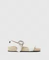 Stella Mccartney Gaia S-wave Espadrilles In Stone