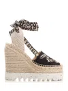Stella Mccartney Gaia Wedge Sandals In Neutral