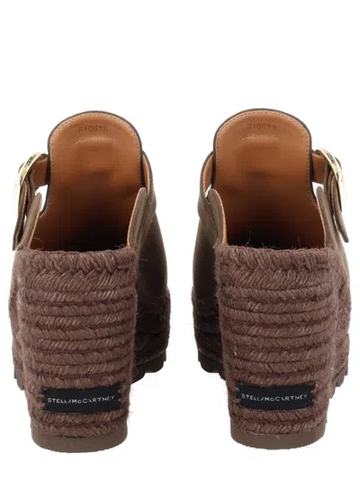 Stella Mccartney Gaia Suede Clogs In Brown