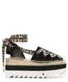 Stella Mccartney Stella Mc Cartney Gaia Wedge Espadrillas In Black