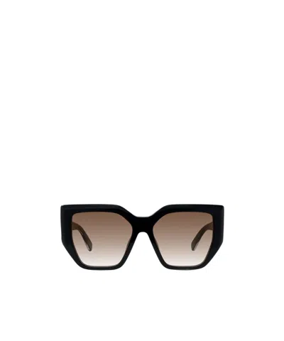 Stella Mccartney Geometric Frame Sunglasses In Black
