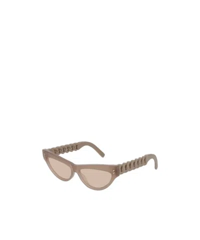 Stella Mccartney Geometric Frame Sunglasses In Nude