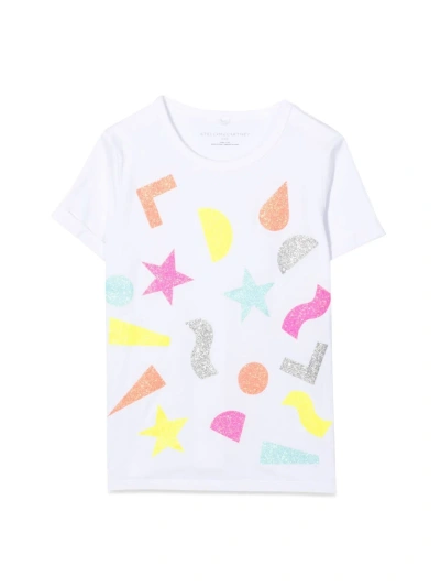 Stella Mccartney Kids' Geometric Shapes M/c T-shirt In Multicolour
