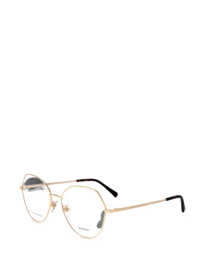 Stella Mccartney Geometric-frame Glasses In Gold