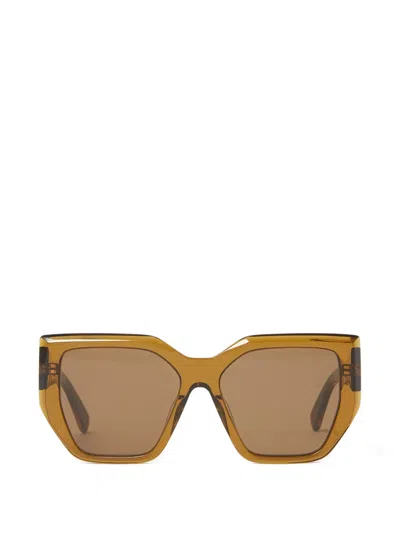 Stella Mccartney Geometric-frame Sunglasses In Braun