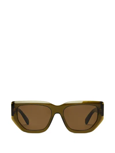 Stella Mccartney Geometric-frame Sunglasses In Grün