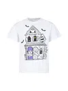 Stella Mccartney White T-shirt For Boy With Hunted House In White
