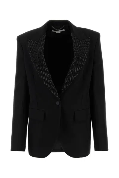 Stella Mccartney Embellished Wool Blazer In Black