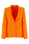 Stella Mccartney Oversized Single-breasted Blazer In Brightorange