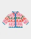 Stella Mccartney Girl's Baby Swiggle Teddy Jacket In Pink