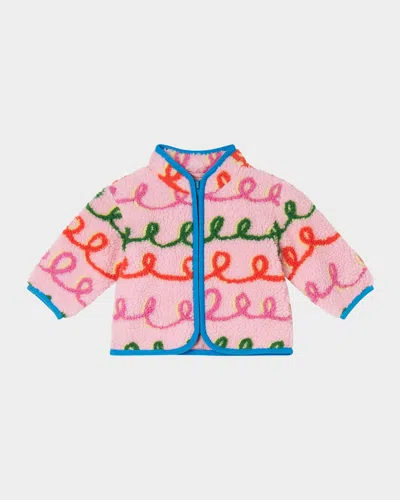 Stella Mccartney Kids' Girl's Baby Swiggle Teddy Jacket In Pink