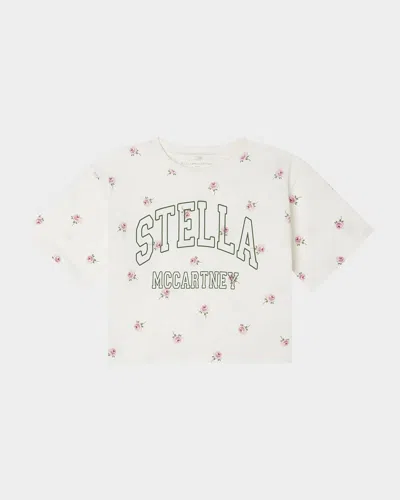 Stella Mccartney Kids' Girl's Ditsy Roses Short-sleeve T-shirt In White