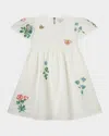Stella Mccartney Girl's Embroidered Cotton-linen Dress In White