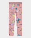 Stella Mccartney Girl's Fairies Printed Leggings In Peach