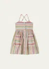 Stella Mccartney Girl's Pastel Striped Dress In 999mc Multi