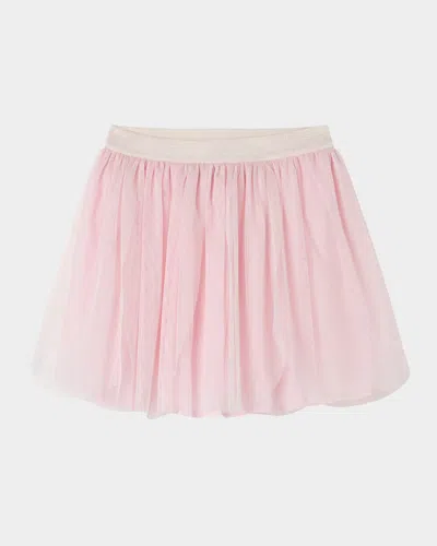 Stella Mccartney Kids' Girl's Short Glittery Tulle Skirt In Pink