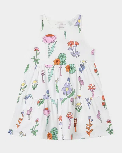 Stella Mccartney Kids' Girl's Tiered Fairy Floral-print Dress In White