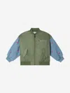 Stella Mccartney Girls Bomber Jacket In Green