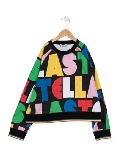 Pre-owned Stella Mccartney Kids' Girls Branded Pattern Printed Sweatshirt In Black