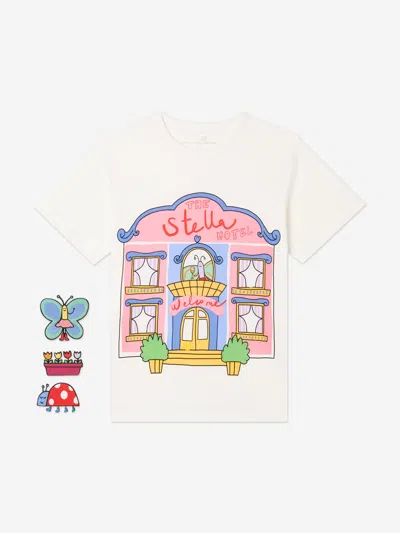 Stella Mccartney Babies'  Girls Bug Hotel T-shirt With Detachable Appliques In Multi