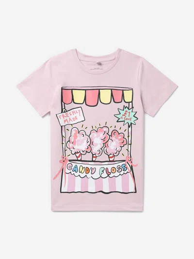 Stella Mccartney Kids' Candy Floss Organic Cotton T-shirt In Pink