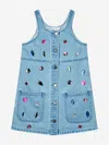 Stella Mccartney Girls Chambray Jewelled Dress In Blue